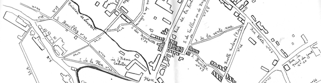 Aspect du village en 1844